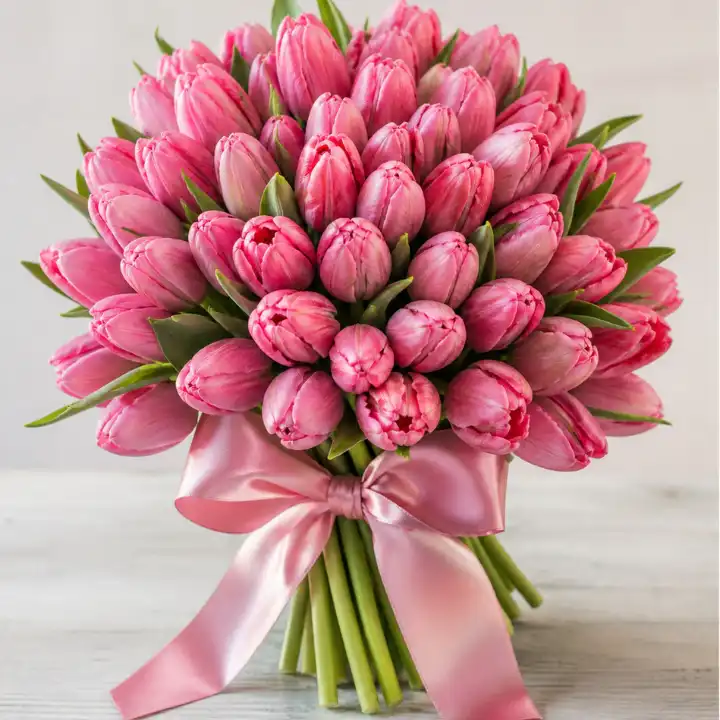 Deep Pink Luxury Parrot Tulip Bouquet 1 Parrot Tulips Bouquet