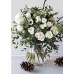 White Roses and Eucalyptus Bouquet