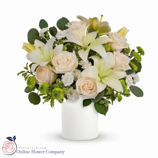Lily, Rose, Chrysanthemum Mixed Flower Bouquet - Image 2