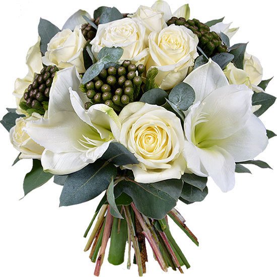 White Rose and Lily Bouquet 1 White Rose and Lily Bouquet - Elegant floral arrangement for all occasions.