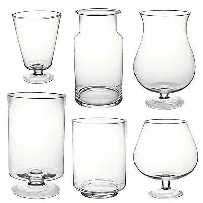 Premium Clear Glass Vases 1 Cheap Price Big & Small Flower Clear Glass Vase Online Delivery