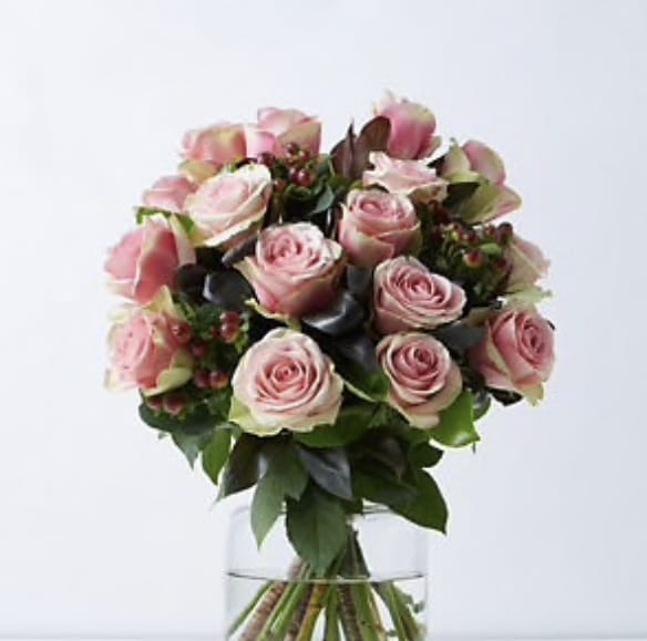 Pink Rose Bouquet 1 Joyful 12 luxury pink roses Bouquet arrangement Next Day Delivery