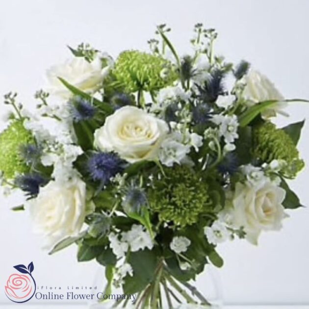Roses, Thistle Premium Bouquet - Image 2