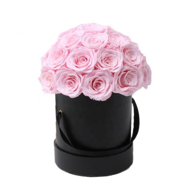 Pink Roses Hat Box 1 Luxury Pink Roses Flower Bouquet Hat Box Delivery