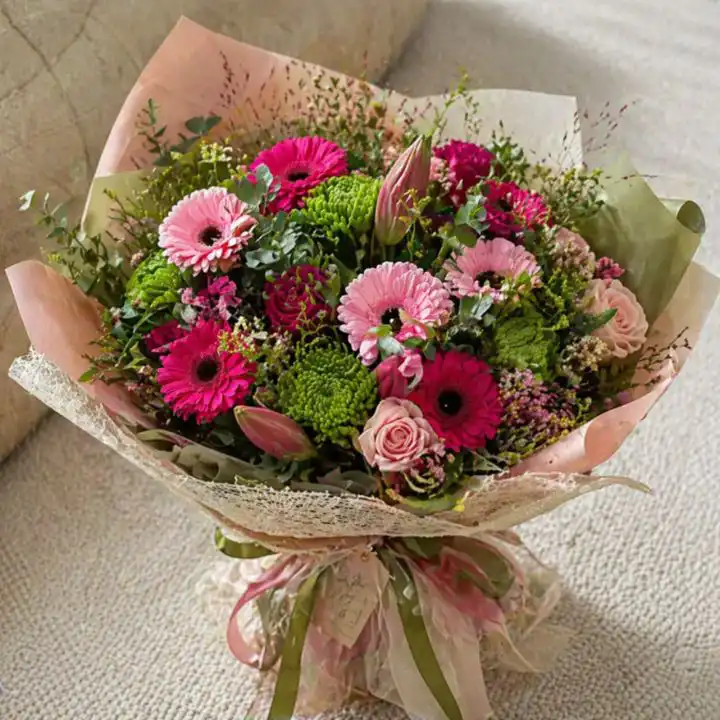 Pink Gerbera Bliss Bouquet 1 Bouquet Gerbera Daisies
