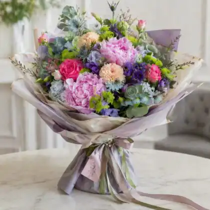 peonies and hydrangeas bouquet