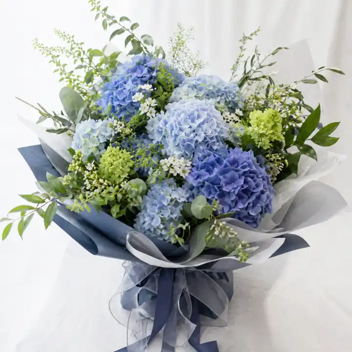 Pastel Paradise Pink & Blue Hydrangea Bouquet 1 pink and blue hydrangea bouquet