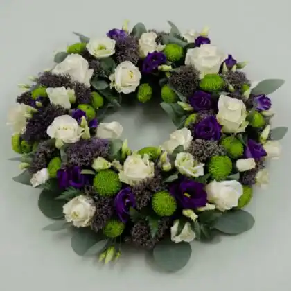 white funeral wreaths_