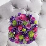 Purple Pink Green Flower Bouquet
