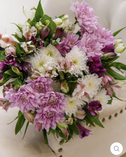 Chrysanthemum and alstroemeria bouquet 1 Cheap Price Hand tied Chrysanthemums Best Bouquet Delivery UK, Buy cheap price Pink hand tied flower bouquet delivery