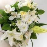 White Lily and Chrysanthemum Bouquet