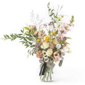 Roses, Lisianthus, Snapdragons  Mixed Flower Bouquet