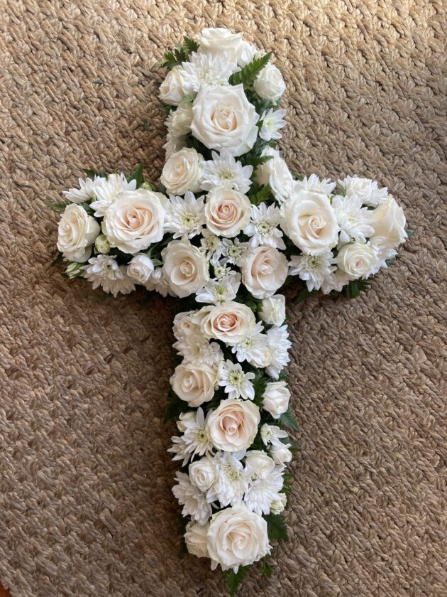 Funeral Cross Flowers 1 Funeral cross flowers near me