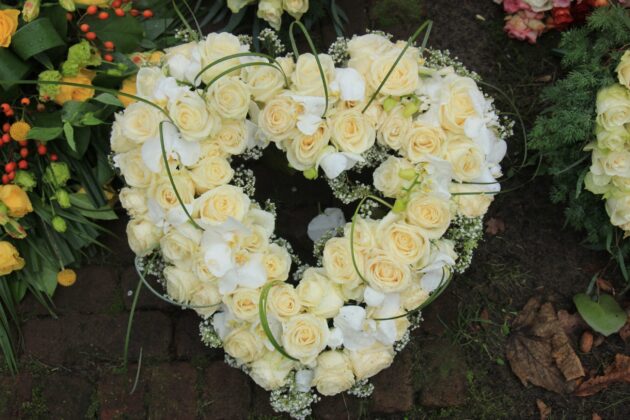 Open Heart Funeral Flower 1 Floral Heart Wreath Funeral. Funeral Flower Delivery: Express Sympathy with Grace and Care