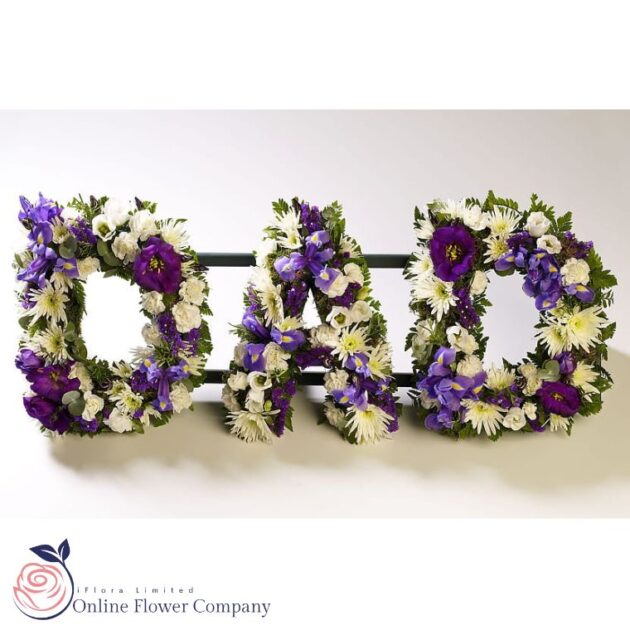 Funeral Flowers Tribute DAD Letters
