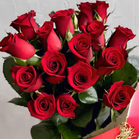 dozen red roses bouquet Gift