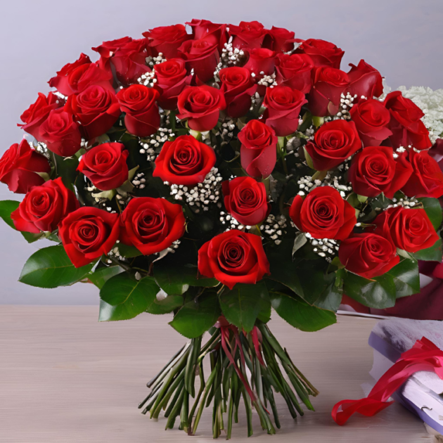 50 Red Rose  Bouquet - Image 2