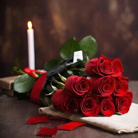 Romantic red rose bouquet delivery UK