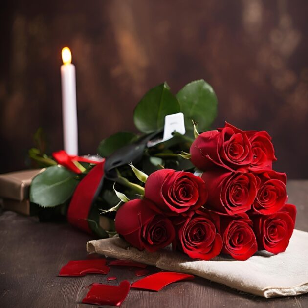 9 Red Rose For Valentine's Day Gift - Fresh Red Roses Delivered Next Day