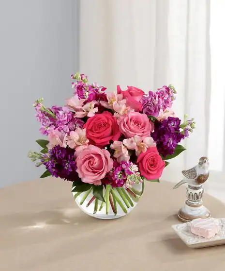 Handcrafted Alstroemeria and Rose Bouquet 3 Buy flowers for International Women's Day, including vibrant roses, sunflowers, and more.