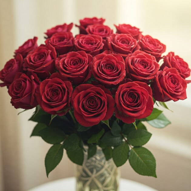 18 Long Stem Red Rose Bouquet - Image 2