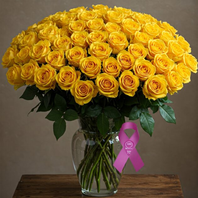 Large yellow rose in vase 1 Extra benefit Safe and Secure Website: Your information is always protected. Good Customer Service: We’re here to help, anytime. On-Time Delivery: Your order arrives as promised. Order Tracking: Track your order easily, in real time. Delivery Confirmation: Get notified when your order arrives. 100 Yellow Rose Flowers for International Women's Day - Next Day UK Delivery