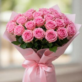 Elegant Pink Rose Bouquet for Her
