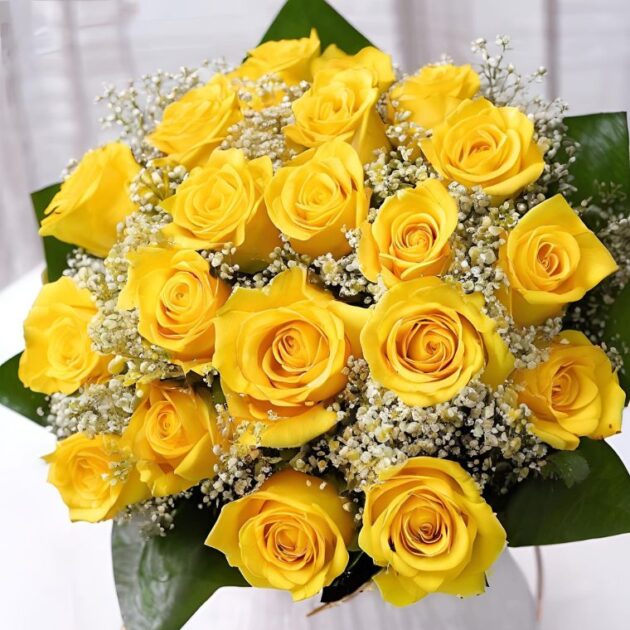 Luxury Yellow Rose Bouquet 2 Luxury Yellow Rose Bouquet - Image 2
