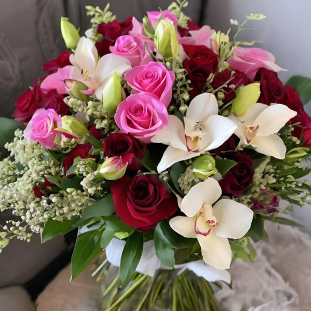 Our Best Rose and Orchid Flowers for Women’s Day is the perfect floral arrangement to make the women in your life feel extra special. This stunning bouquet features a mix of beautiful roses in soft shades of pink, red, and white, complemented by elegant purple orchids. The combination of vibrant and delicate flowers creates a sophisticated and luxurious feel, perfect for Women’s Day celebrations. Ideal for mothers, partners, and friends, these flowers are arranged with care to ensure maximum beauty and freshness. With our next-day delivery service, you can trust that your gift will arrive on time. Enjoy extra benefits such as order tracking, delivery confirmation, and secure online payments, making your shopping experience hassle-free.