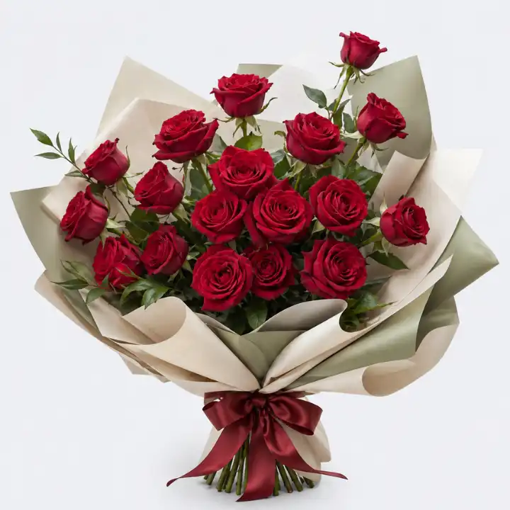 Hand-Tied Bouquet of Premium Red Roses 1 red bouquet of roses