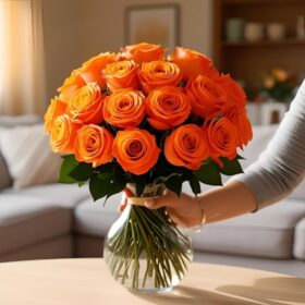 Orange Rose flower Bouquet delivery
