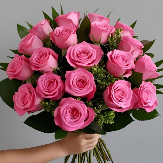 Pink Rose Flowers Bouquet Delivery 5 Pink Rose Flowers Bouquet For Mother’s Day Delivery – Stunning Pink Roses for Mom