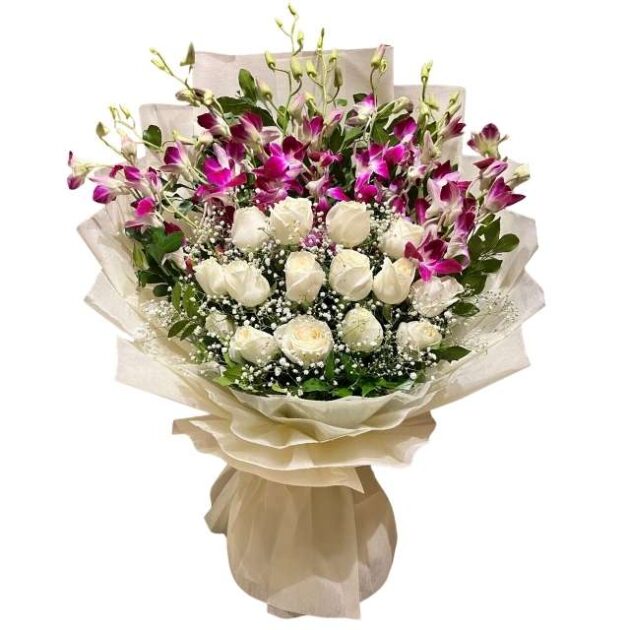White Rose Premium Flower Bouquet 1 Luxury Flowers Bouquet Gift