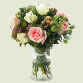 Pink and White Rose Bouquet