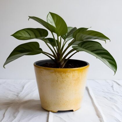 China Doll Plant in Yellow Pot Mother's Day Delivery UK - Order Now