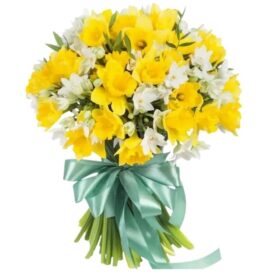 Daffodils, Freesia Flower Mixed Bouquet