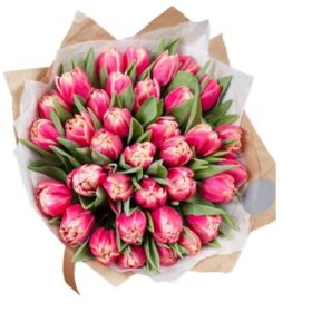 Fresh Pink Flower Bouquet with Tulips
