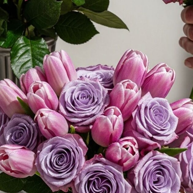 Lilac Roses and Tulips Flower Bouquets 2 lilac bouquet rose , lilac rose bouquet , lilac and rose bouquet ,