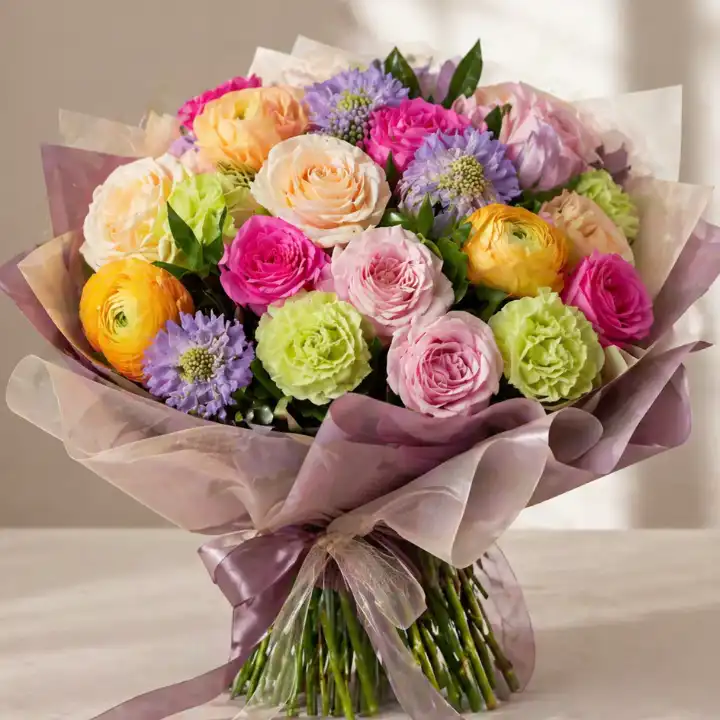 Luxury Ranunculus & Roses Bouquet 1 ranunculus and roses bouquet