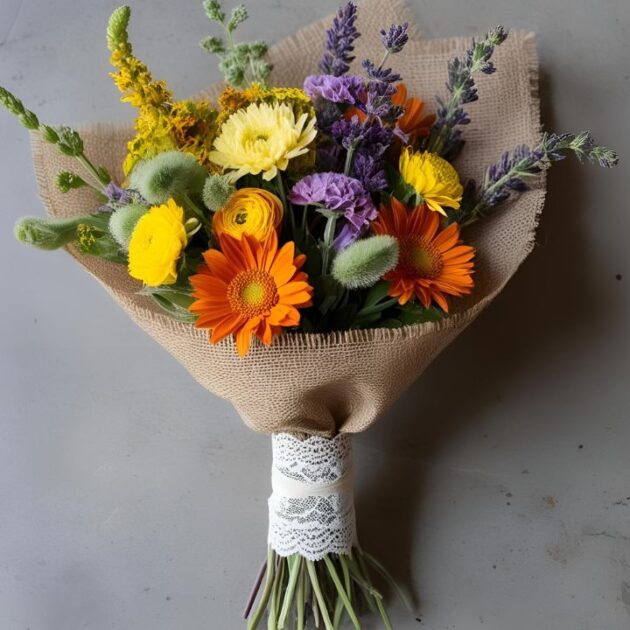 Bright Sunflower and Lavender Bouquet Delivery UK – Vibrant Yellow and Purple Flowers