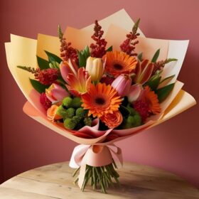 Orange Gerbera Mixed Bouquet UK
