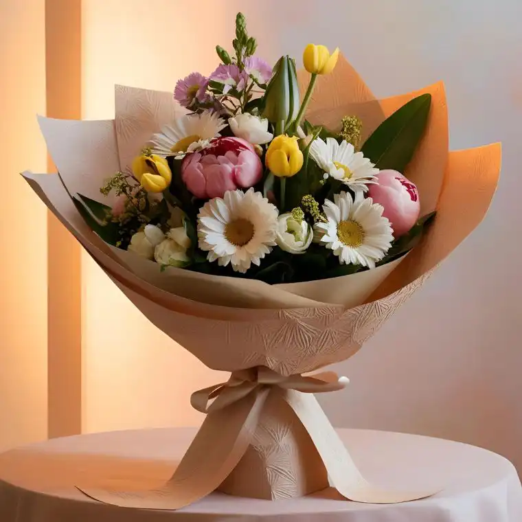 The Serenity Bouquet: Peonies, Gerberas & Sunshine Tulips 1 Easter Flower Delivery Local - Fresh Spring Flowers for Easter, Next Day UK Delivery