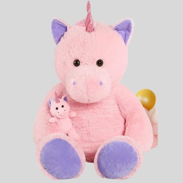 Giant Unicorn Teddy Bear 3 Large plush unicorn teddy bear gift for birthday, anniversary, or Valentine’s Day
