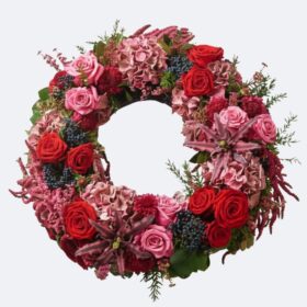 Luxury Autumn Berry Wreath with Phalaenopsis Orchid