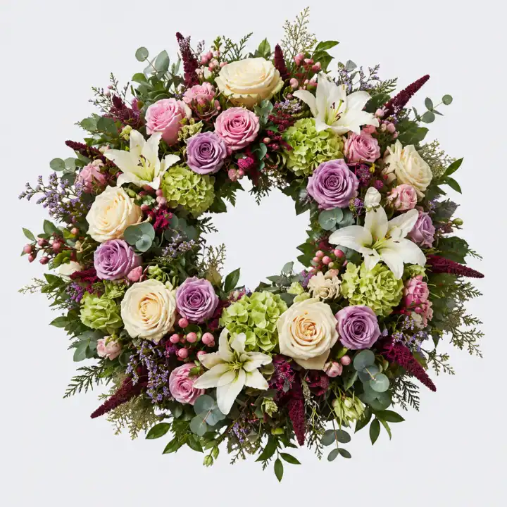 Red Rose & Orchid Sympathy Funeral Wreaths 1 Sympathy Funeral Wreaths