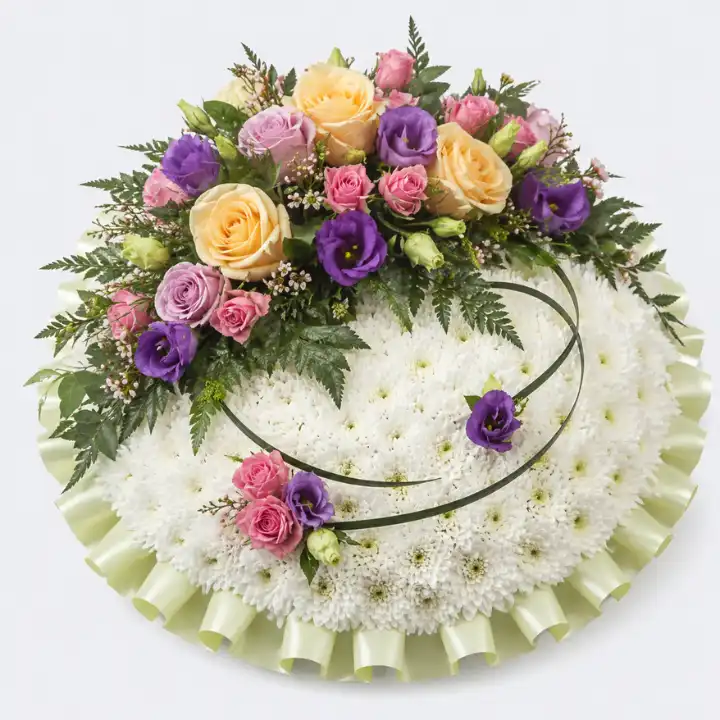 The Serenity Posy: A Hand-Tied Tribute in White 1 White Funerals Posy