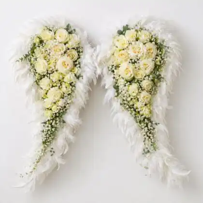 Angel Wings Funeral Flowers