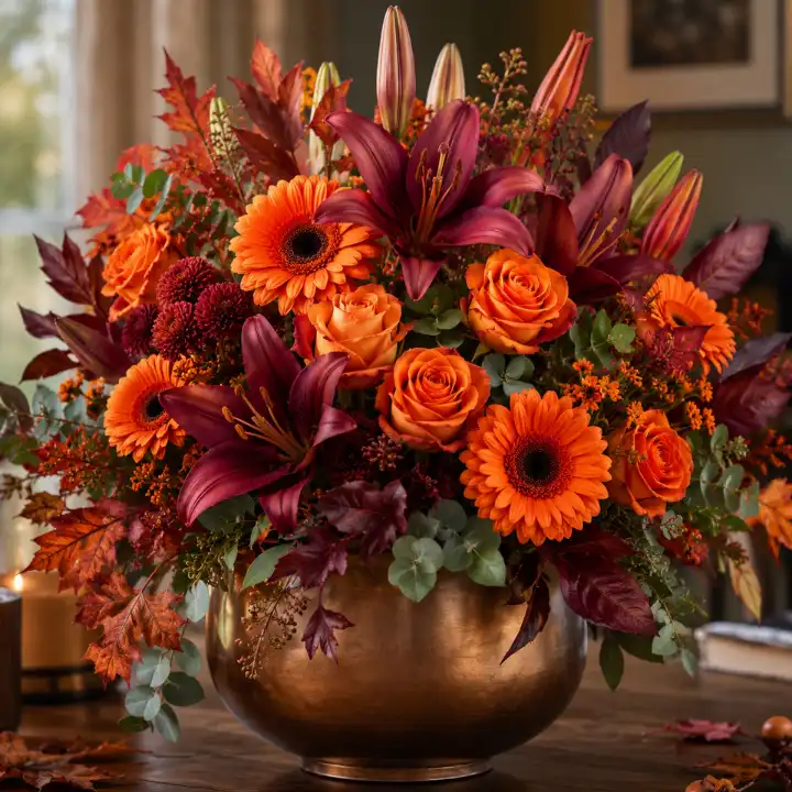 Autumn falls table arrangement 1 Autumn falls table arrangement