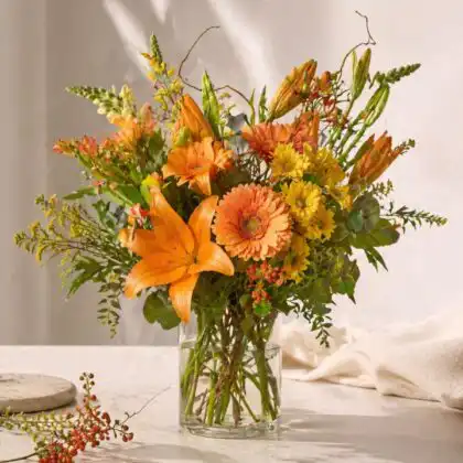 Autumn vase arrangement
