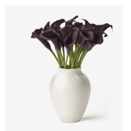 Large black lily vase